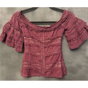 Women's cinq a sept solene Ruffle Top XS